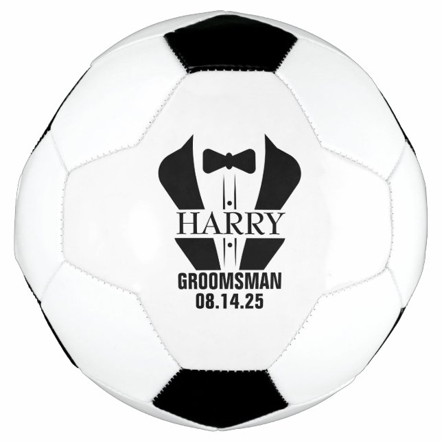 Balón De Fútbol Regalos personalizados para los Groomsmen (Anverso)