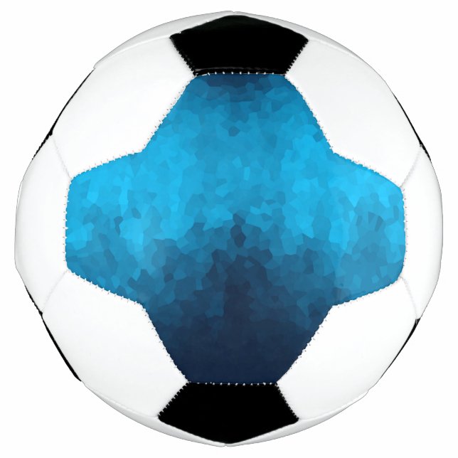 Balón De Fútbol Resumen Fondo azul cristalizado (Anverso)