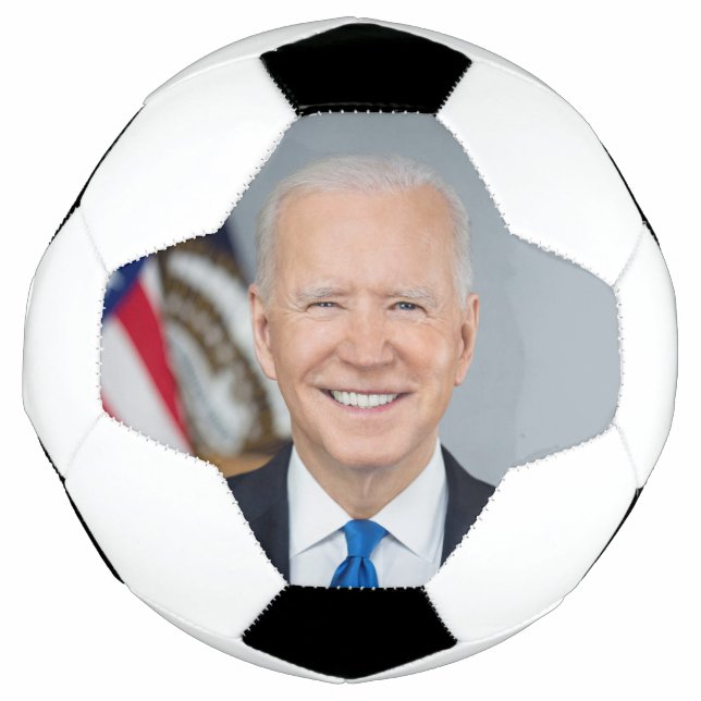 Balón De Fútbol Retrato de la Casa Blanca del presidente Joe Biden (Anverso)