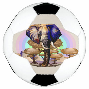 Balón De Fútbol Retrato surrealista de elefante africano