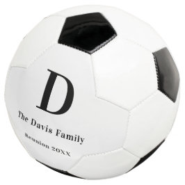 Balón De Fútbol Reunificación familiar nombre en monograma simple