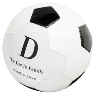 Balón De Fútbol Reunificación familiar nombre en monograma simple