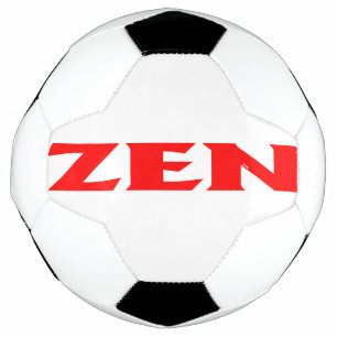 Balón de fútbol rojo zen