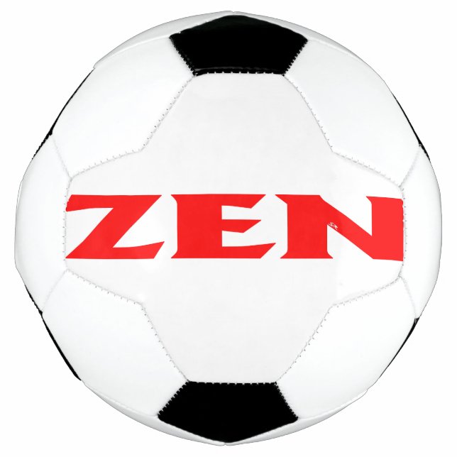 Balón de fútbol rojo zen (Anverso)