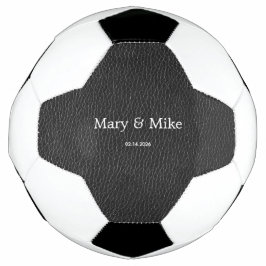 Balón De Fútbol Romantic Couple Name Date Wedding Soccer Ball