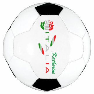 Balón De Fútbol Rosa Bandiera Italiana con Italia Personalizada