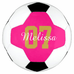 Balón De Fútbol Rosa corto personalizado personalizado
