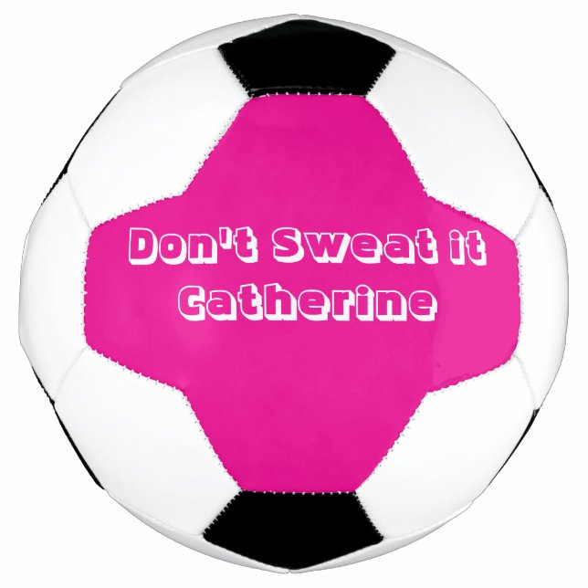 Balón de Fútbol Rosa Fucsia y Blanco  (Anverso)