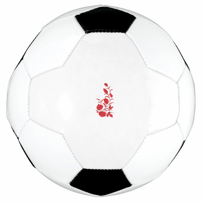 Balón De Fútbol Rosa Madder, diseño floral de Thunderbird (Anverso)