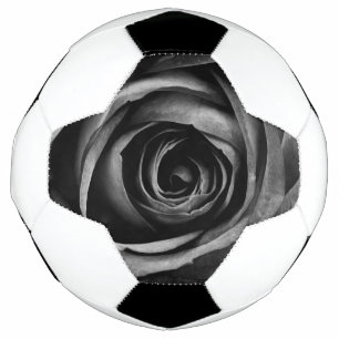 Balón De Fútbol Rosa negro Flor Flor Vintage decorativo floral