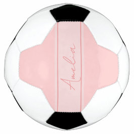 Balón De Fútbol Rosa Rubor personalizado mínimo