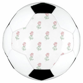 Balón De Fútbol Rosas Rojas, Patrón De Rosas, Flores