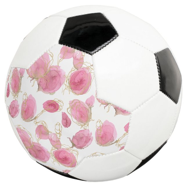 Balón De Fútbol Rosas rosadas (Tres cuartos)