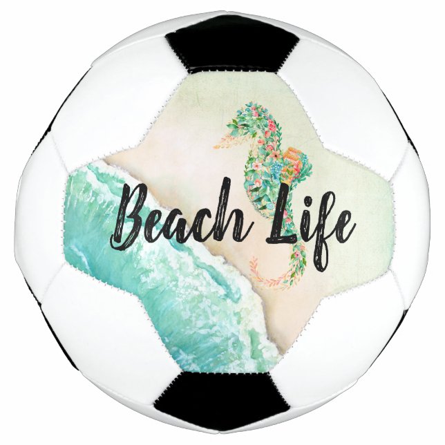 Balón De Fútbol Saltwater Beach Life Seahorse (Anverso)