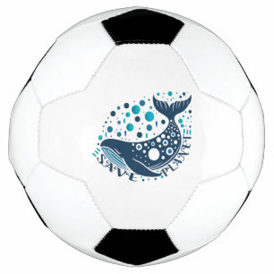 Balón De Fútbol Salvar el arte de la ballena planetaria para la co