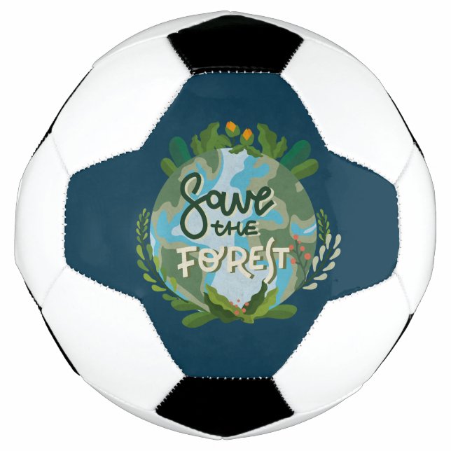 Balón De Fútbol Salvar el bosque (Anverso)