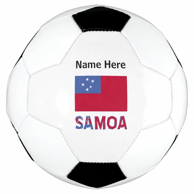 Balón De Fútbol Samoa Bandera Samoana personalizada (Anverso)