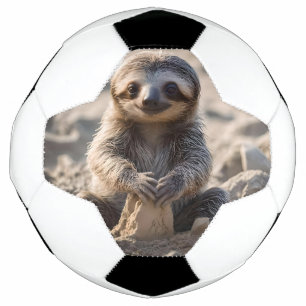 Balón De Fútbol Sandy Shores: Baby Sloth construyendo castillos de