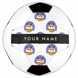 Balón De Fútbol Santa Claus En Chimney, Nieve, Navidades, Año Nuev