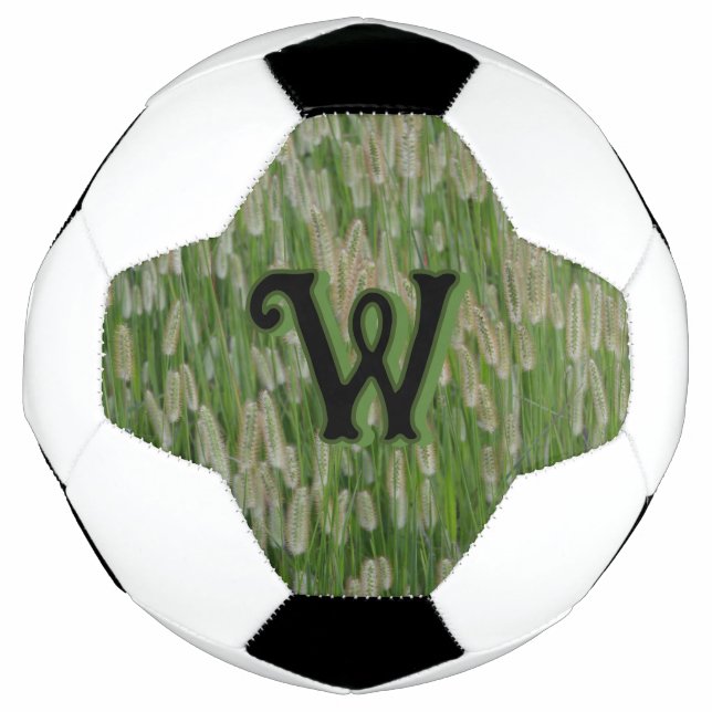Balón De Fútbol Semillas de gramíneas verdes altas (Anverso)