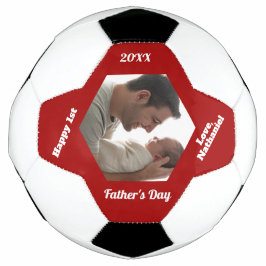 Balón De Fútbol Sencillo moderno nuevo papá día del padre foto fút