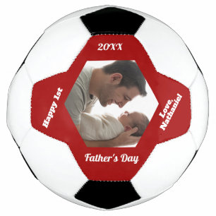 Balón De Fútbol Sencillo moderno nuevo papá día del padre foto fút