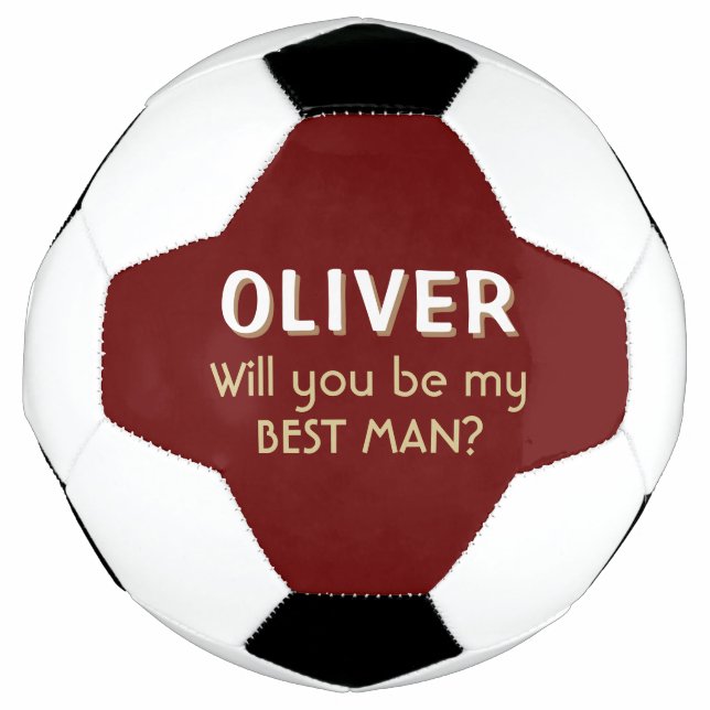 Balón De Fútbol ¿Serás mi mejor nombre personalizado masculino fút (Anverso)