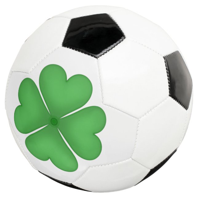 Balón De Fútbol Shamrock Four Leaf Clover Hearts (Tres cuartos)