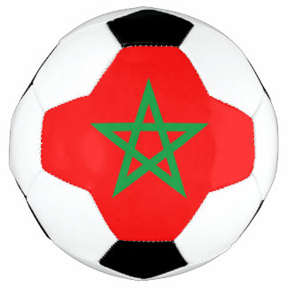 Balón De Fútbol símbolo de bandera de marruecos