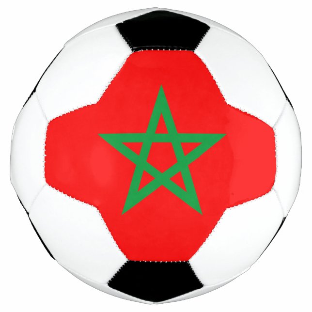 Balón De Fútbol símbolo de bandera de marruecos (Anverso)