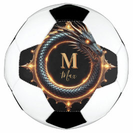 Balón De Fútbol 🐉 Símbolo de Dragón de Fantasía de Nombre Persona
