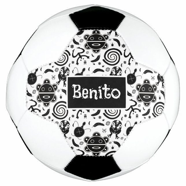 Balón De Fútbol Símbolos taínos cultura de Puerto Rico (Anverso)