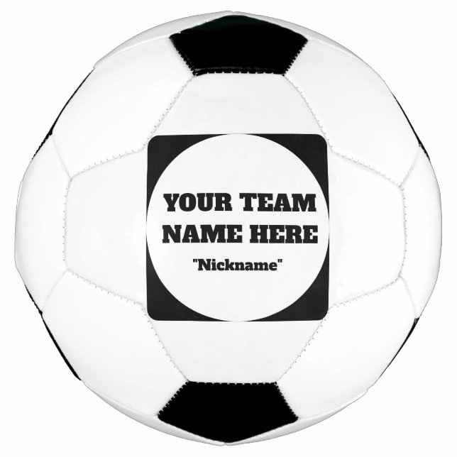 Balón De Fútbol Simple Customisable Soccer Team Name  (Anverso)