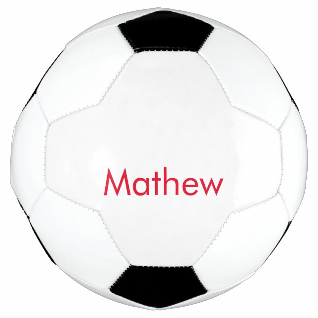 Balón De Fútbol simple initial letter monogram add your name lett  (Anverso)