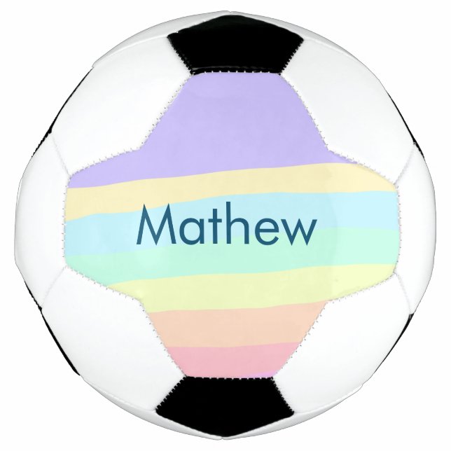 Balón De Fútbol simple letra inicial monograma añada su nombre (Anverso)