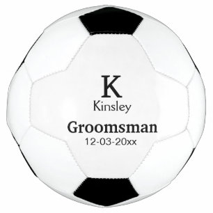 Balón De Fútbol SIMPLE MINIMAL añada tu nombre personalizado groom