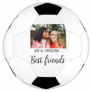 Balón De Fútbol simple minimal mejor nombre de amigos agregar text