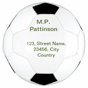 Balón De Fútbol Simple minimal verde añade tu texto nombre foto pe
