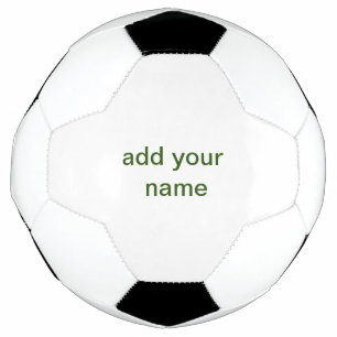 Balón De Fútbol Simple minimal verde añade tu texto nombre foto pe
