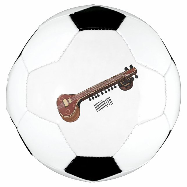 Balón De Fútbol Sitar personalizado ilustracion (Anverso)