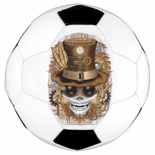 Balón De Fútbol Skull Steampunk Voodoo Retro Machine