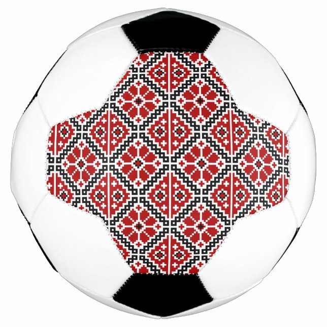 Balón De Fútbol Slavic Ethnic Embroidery, Balkan Traditional (Anverso)