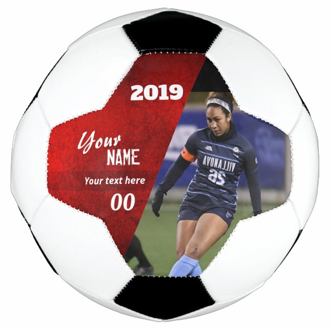 Balón De Fútbol Slice Personalizado Soccer Ball Red (Anverso)