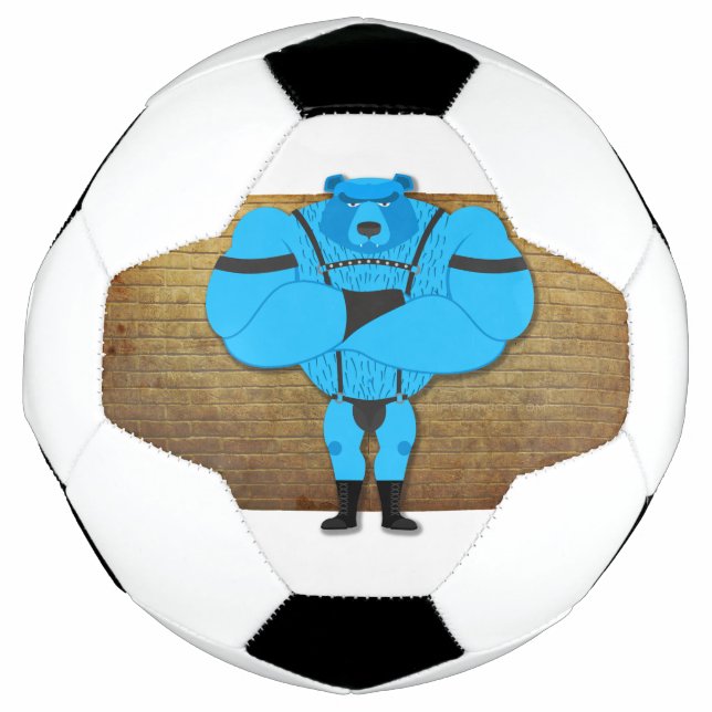 Balón De Fútbol SlipperyJoe's gay musgo personalizado thong leathe (Anverso)
