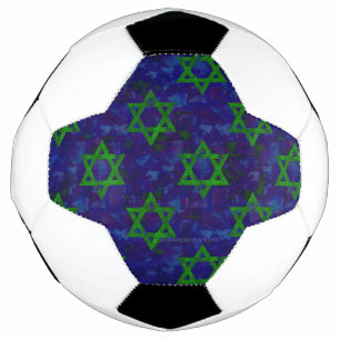 Balón De Fútbol SlipperyJoe's Hanukkah filas verdes Estrellas de D
