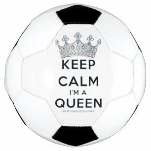 Balón De Fútbol SlipperyJoe's Keep Calm Queen Royal Crown jewels a