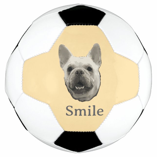 Balón De Fútbol Smile French Bulldog Beige (Anverso)
