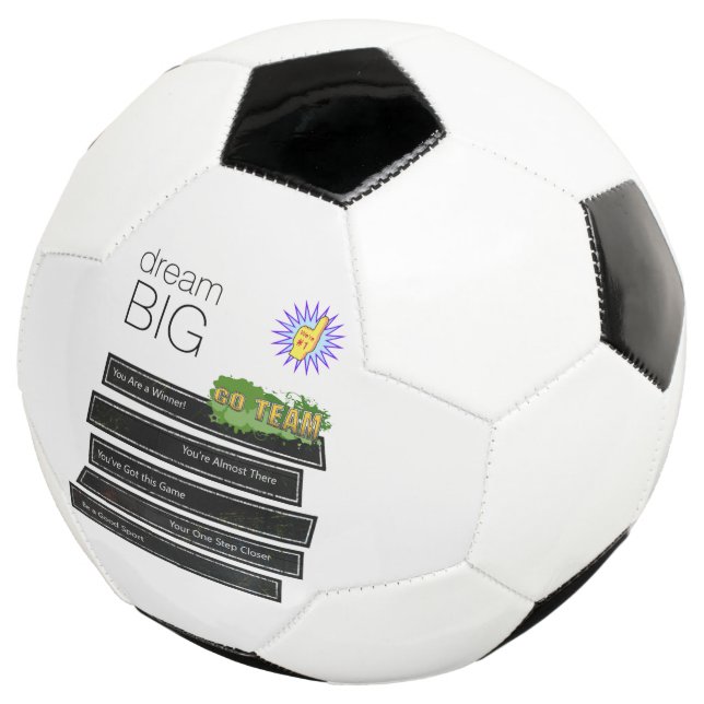 Balón De Fútbol Soccer Ball Dream Big Go Team (Tres cuartos)
