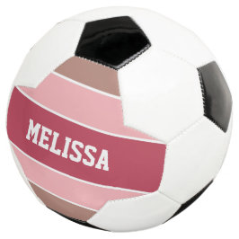 Balón De Fútbol Stripes Patrón nombre personalizado bola de fútbol