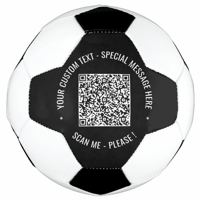 Balón De Fútbol Su código QR y plantilla de bola de Personalizado  (Anverso)